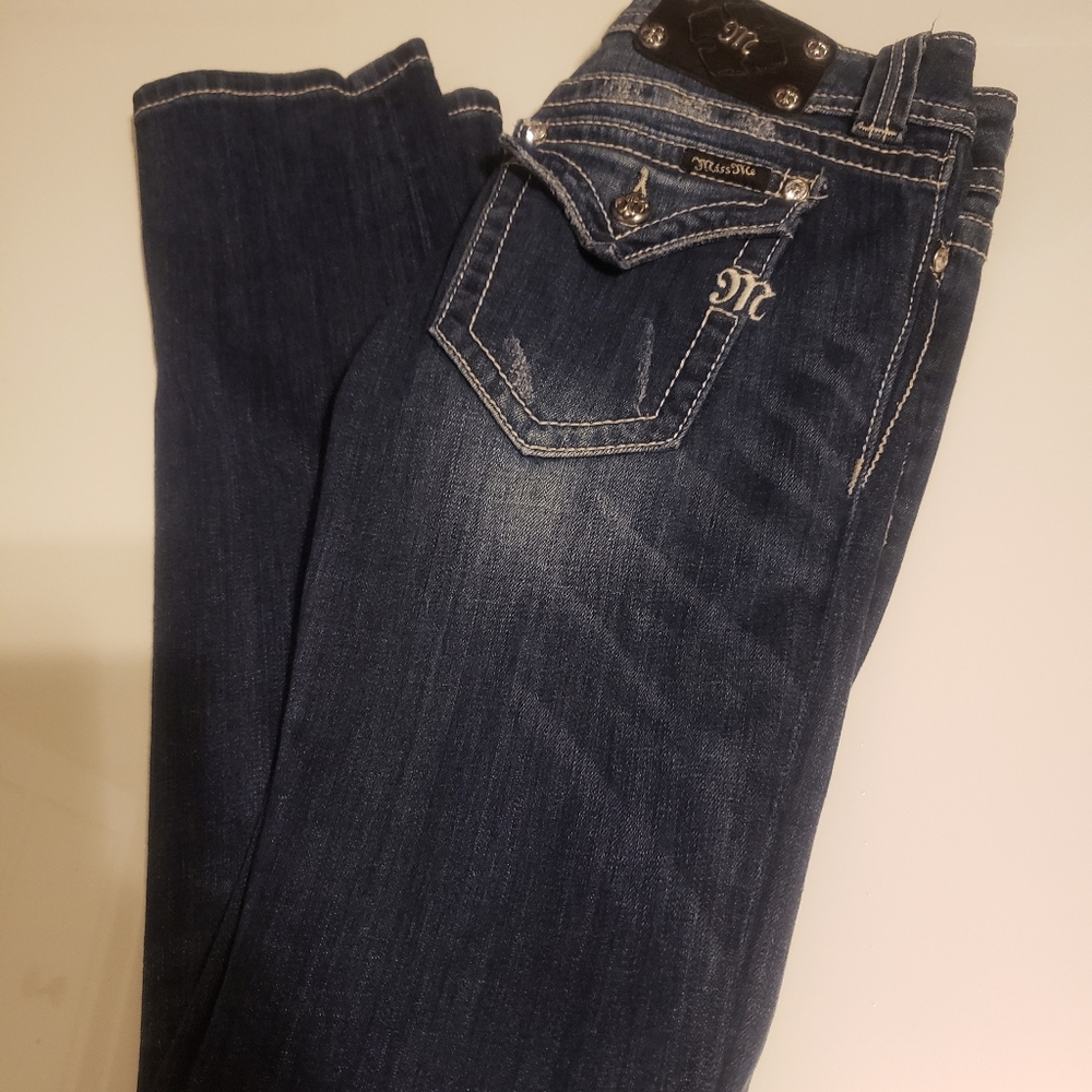 Ladies miss me jeans low-rise dark denim